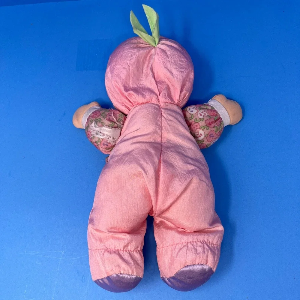 Playskool My Very Soft Baby Doll 12 Inch Pink Floral Vintage 1999 Squeaker Doll